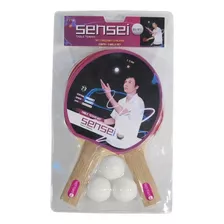 Pacote De 2 Raquetes De Ping Pong Sensei Set Sensei