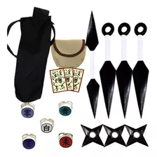 Kit Ninja Cosplay Kunai Shuriken Porta Kunai Shuriken Anel