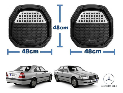 Tapetes Charola 3d Logo Mercedes C180 C200 C230 1993 A 2000 Foto 3