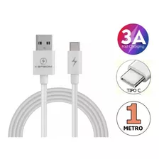 Cabo Usb Tipo C Turbo Para Motorola Moto G6/ G7 / G8 / Edge