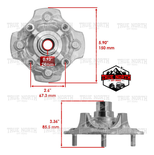 Maza Delantera Honda Rancher 420 Foreman 500 Trx 2007 - 2014 Foto 3