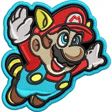 Parche Bordado Super Mario Bros 8.6x8.4cm. Clasico Calidad