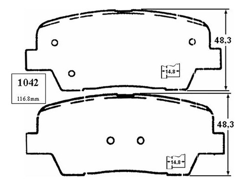 Pastillas Freno Traseras Para Hyundai Genesis 3.8 2009/2014 Foto 2