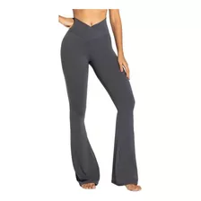 Pantalones Yoga Acampanados Cintura Alta V Casual Athletic