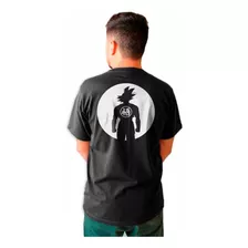 Camiseta Goku Simbolo Dragon Ball Z Gt Super Estampa Costas