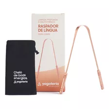 Yogateria Limpador Raspador De Língua 100% Cobre E Bolsinha