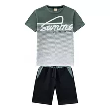 Conjunto Infantil Menino Camiseta + Bermuda Milon Verão