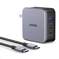 Cargador Usb C 140w Alta Calidad Ugreen Cable Carga Rápida Plateado