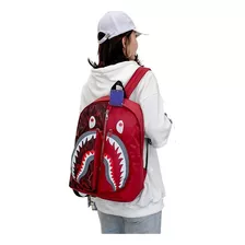 Mochila Estudiante Graffiti Shark Bape, Mochila Escolar