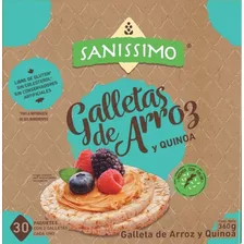 Sanissimo Galletas De Arroz Y Quinoa 30 Pzas De 12 G
