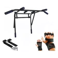 Barra Multifuncional Dominadas En Casa + Guantes Gimnasio