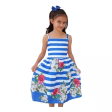 Vestido Infantil Natal Floral Vermelho Blogueira Diva+brinde