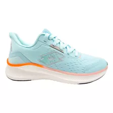 Tenis Lotto Deportivo Ultraligero Dama Azul Naranja Lv-04w