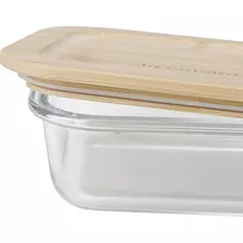 Conjunto De Potes La Cuisine Com Tampa De Bambu 3 Peças