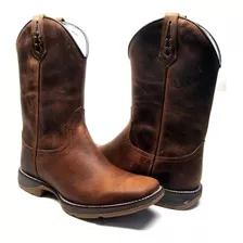 Bota Texana Masculina Solado Jump Café Lisa Veterinátio