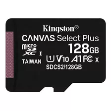 Memoria Microsd Kingston Canvas Select Plus 128gb 100mbs V10