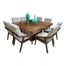 Comedor Diamante Moderno Minimalista 8 Sillas Cuadrado