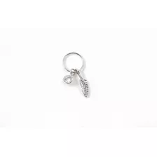 Piercing Orelha Helix Argola Pena Zircônia Fl A Ouro Branco