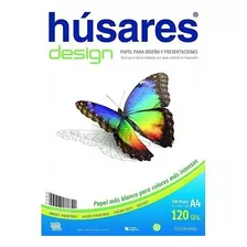 Resma Husares 7878 Design Desing A4 120grs X300 Hojas Color Blanco