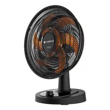 Ventilador De Mesa E Parede Cadence Turbo Conforto Vtr478 Preto Com 6 Pás Cor Laranja, 42 cm De Diâmetro 220 v