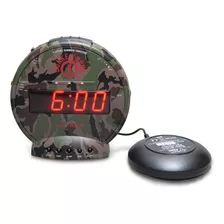 Reloj Despertador Sonic Alert Verde Camuflado Plastico