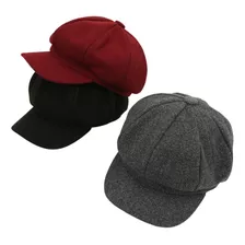 Boina Francesa Feminina Inverno Lisa Chapéu Gorro Colorida 