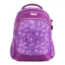 Mochila Juvenil Escolar Grande Violetta Disney 60485 Cor Violeta Desenho Do Tecido Disney Violetta