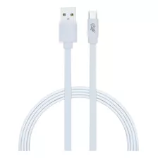 Cable Plano De Pvc Conexion Micro - Usb I2go Color Blanco