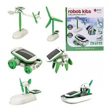 Kit Robo Solar 6 Em 1 Montavel Iniciante Educacional Criança