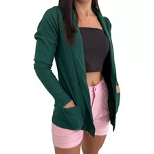 Blazer Saco Mujer De Vestir Bengalina Bolsillos Dama Moda