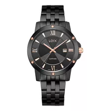Reloj Loix Hombre La2143-5 Pavonado Con Tablero Negro