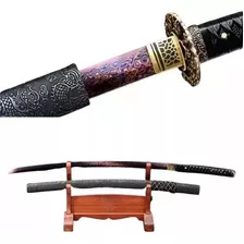 Katana Samurai Full Tang En Acero Damasco