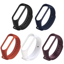 Kit 5 Pulseiras Sport Colorida Para Xiaomi Mi Band 3 E 4