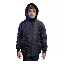 Campera Abrigo Inflada Con Frisa Escolar - Niños