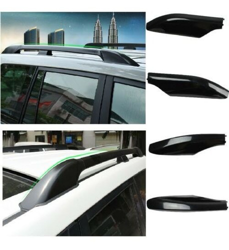 4pcs For Toyota Prado Fj120 2003-2009 Black Roof Rack Ra Yyb Foto 7