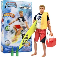 Click N' Play Sports & Adventure Surfer - Juego De Figuras D