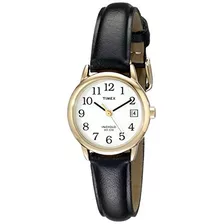 Reloj De Pulsera De Cuero Timex T2h341 Easy Reader Para Muje