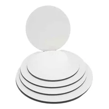 Cake Board Em Mdf 22cm Redondo De 3mm Branco Kit 10 Un 22 Cm