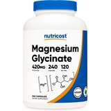 Glicinato Magnesio Magnesium Glycinate 240 Capsulas