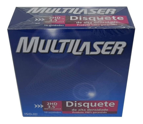 Disquete Multilaser 2hd 3.5 Cx. Com 10 Unidades