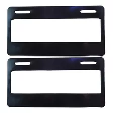 Set 2 Portaplacas Universal Aut/camioneta Europeo Liso Negro