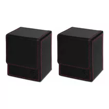 Deck Case Lx Premium Leatherette, Negro Paquete De 2