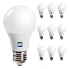 Kit 10 Lâmpadas Led Pera 12w 6500k Branco Frio 6500k Bulbo