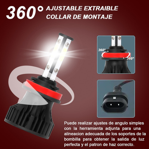 28000lm Focos Led Luz Alta Y Baja Y Antiniebla Para Kia