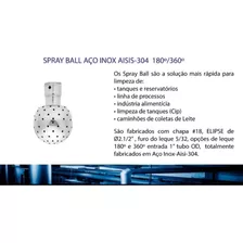 Spray Ball Elipse 2.1/2 Entrada De 1 Aco Inox 304