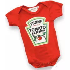 Body Tematico Bebe Estampado Ketchup Envio Rapido 