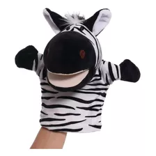Fantoche Zebra Pelucia De Mão Teatro Infantil Animal Cavalo