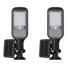 Kit 2 Luminária Led Para Poste 240w Iluminação Publica Solar