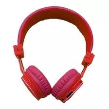 Auricular Gtc Bluetooth Plegable Con Microfono Color Rojo