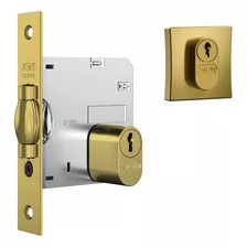 Fechadura Externa Rolete Porta Pivotante 1005 Gold Stam